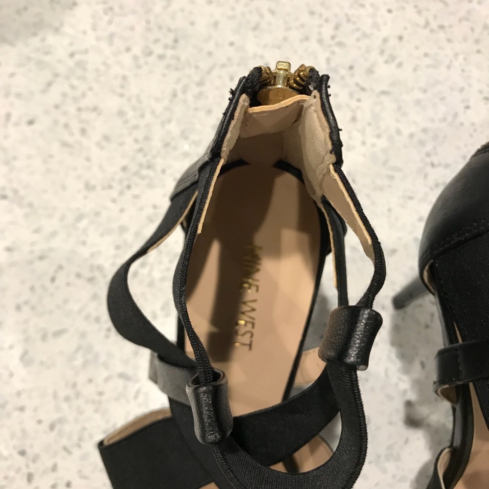 Nine West black sandal heels - Picture 2 of 3